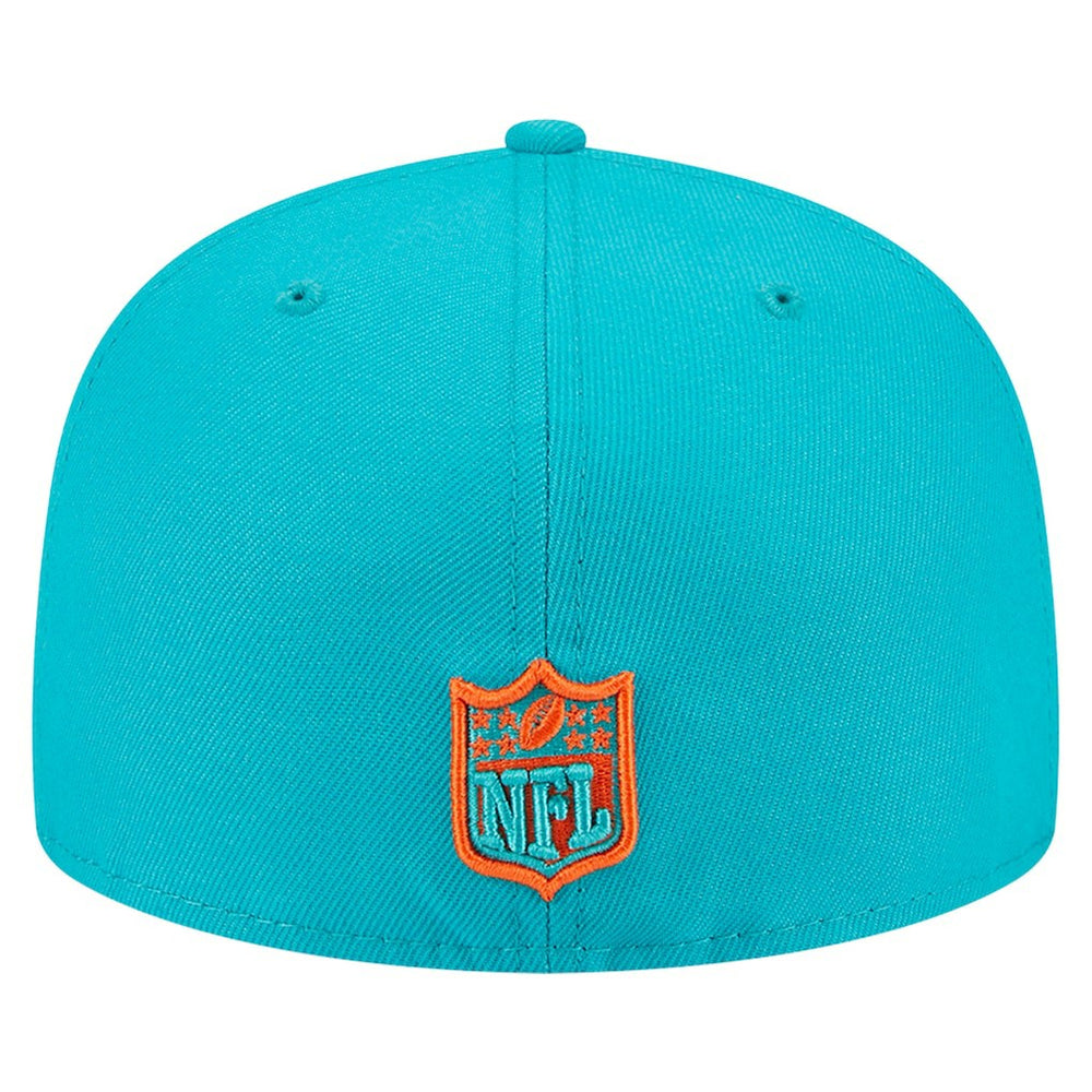 Miami Dolphins New Era Main 59FIFTY Fitted Hat Aqua - NFL