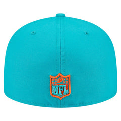 Miami Dolphins New Era Main 59FIFTY Fitted Hat Aqua - NFL