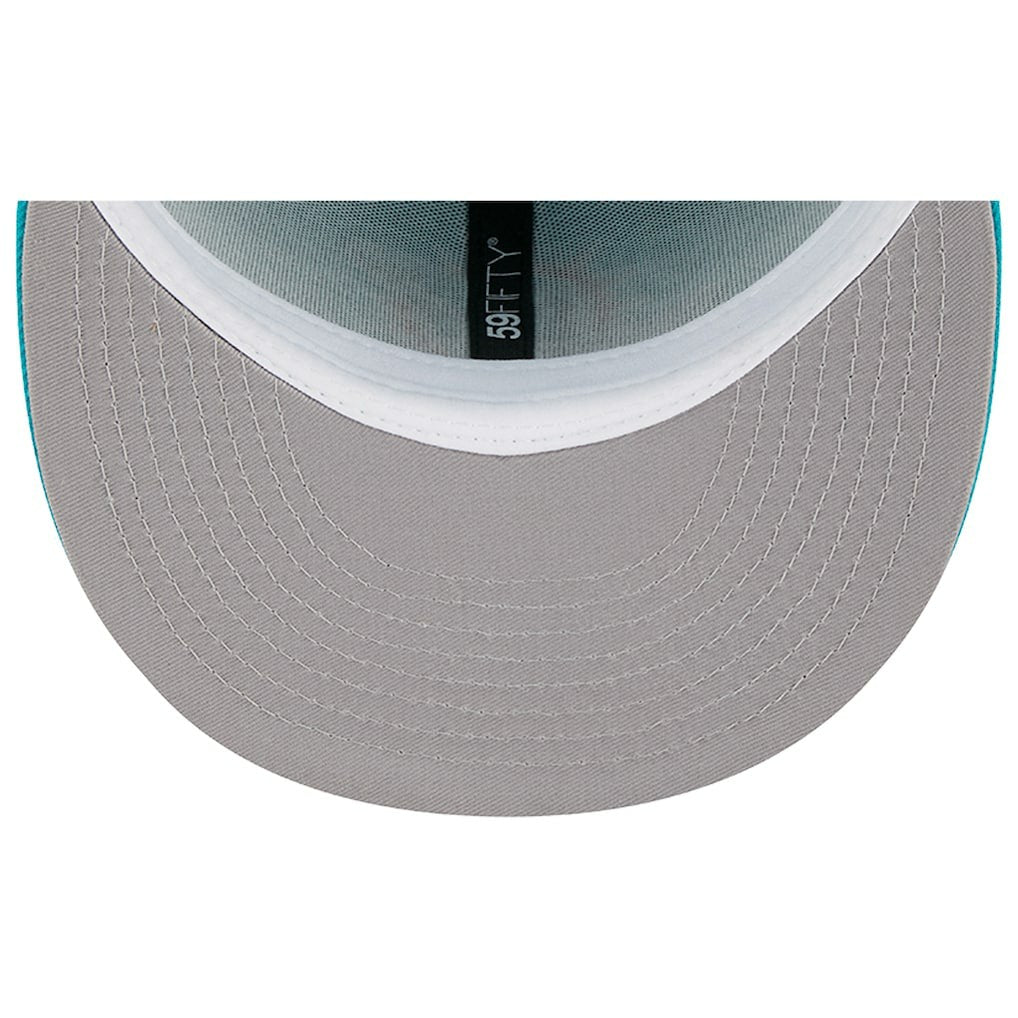 Miami Dolphins New Era Main 59FIFTY Fitted Hat Aqua - NFL