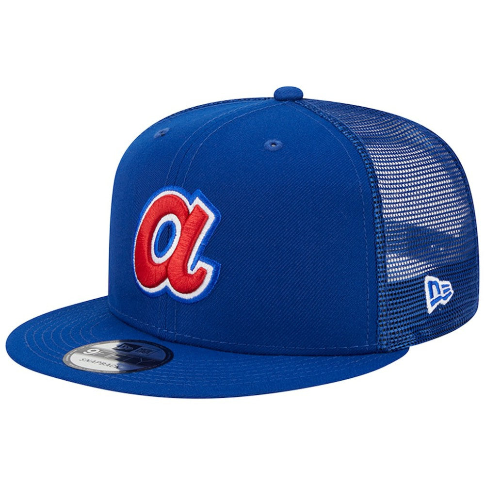 Atlanta Braves New Era Cooperstown Collection Team Color Trucker 9FIFTY Snapback Hat discount