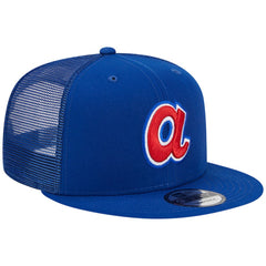 Atlanta Braves New Era Cooperstown Collection Team Color Trucker 9FIFTY Snapback Hat discount