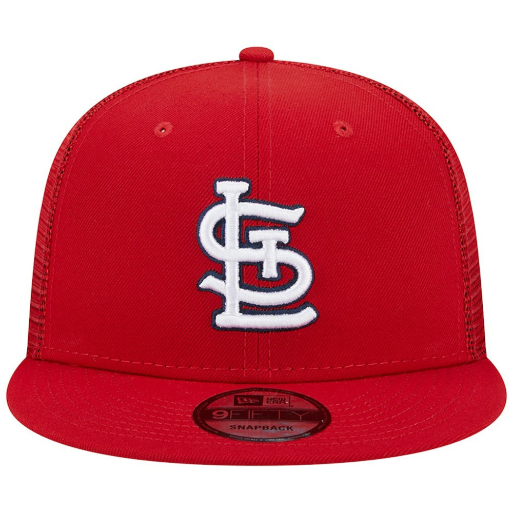 St. Louis Cardinals New Era Team Color Trucker 9FIFTY Snapback Hat Lifestyle