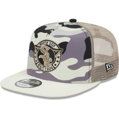 Chicago White Sox New Era Chrome Camo A-Frame 9FIFTY Trucker Snapback Hat Clearance