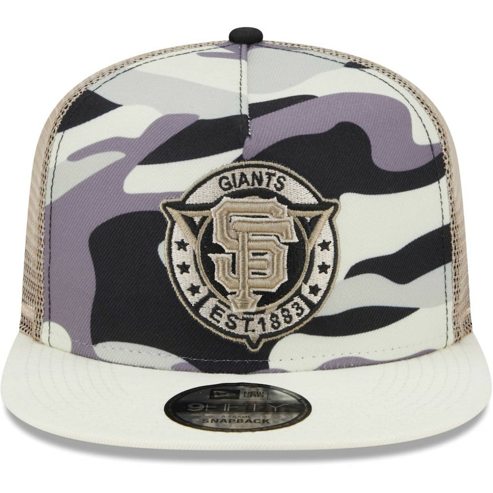 San Francisco Giants New Era Chrome Camo A-Frame 9FIFTY Trucker Snapback Hat discount