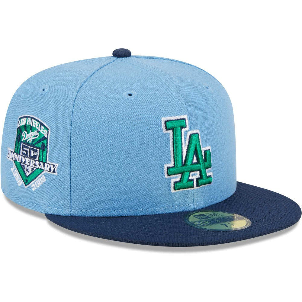 Los Angeles Dodgers New Era Green Undervisor 59FIFTY Fitted Hat Clearance