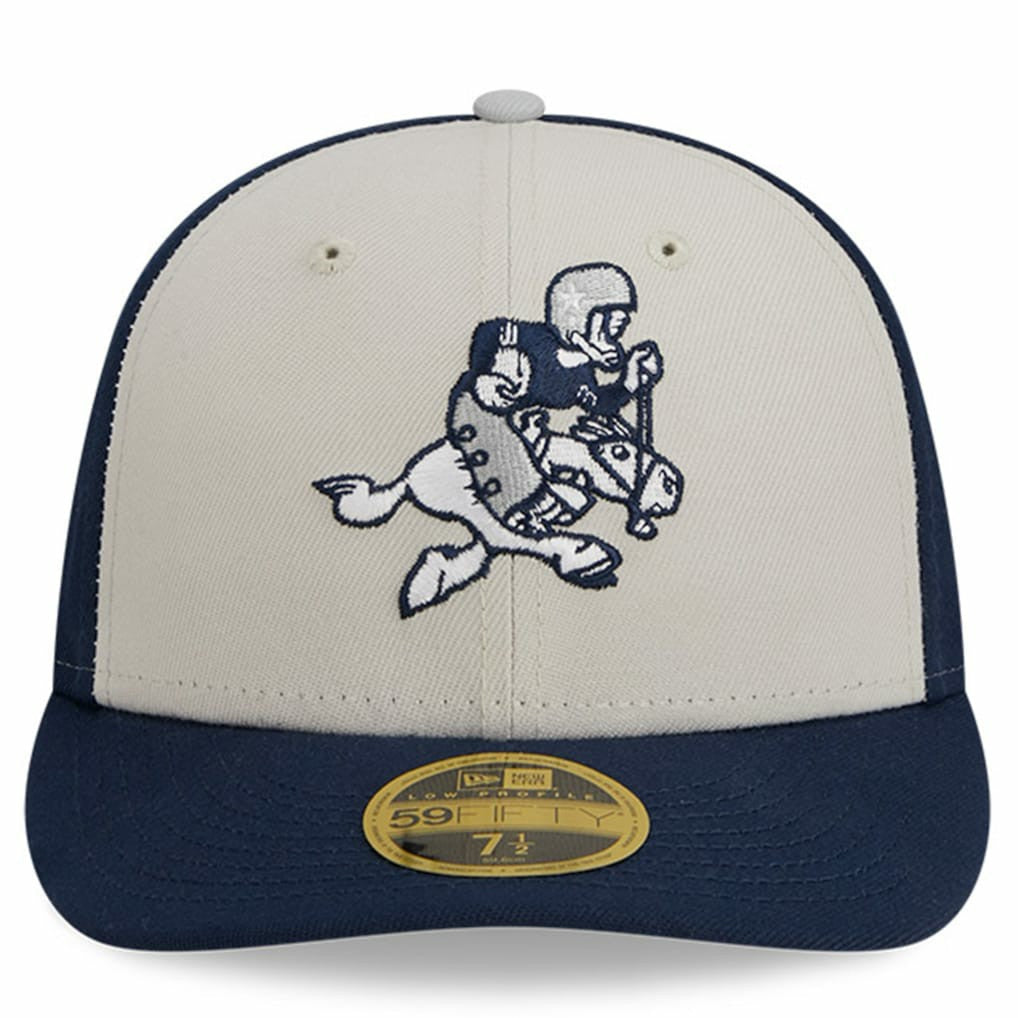 Dallas Cowboys New Era 2023 Sideline Historic Low Profile 59FIFTY Fitted Hat Cream/Navy - NFL