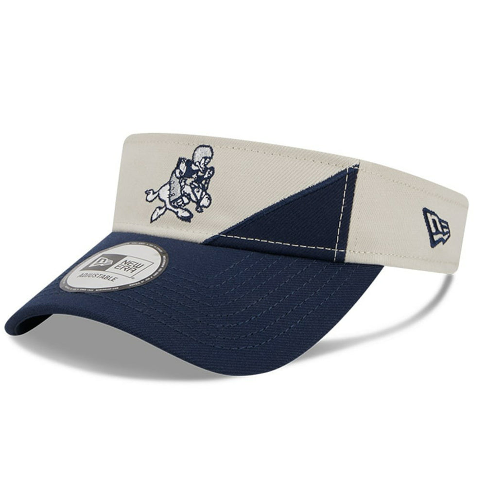 Dallas Cowboys New Era 2023 Sideline Historic Adjustable Visor Cream/Navy - NFL