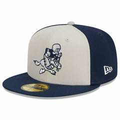 Dallas Cowboys New Era 2023 Sideline Historic 59FIFTY Fitted Hat Cream/Navy - NFL