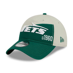 New York Jets New Era 2023 Sideline Historic 9TWENTY Adjustable Hat Cream/Green - NFL