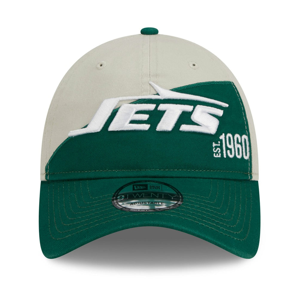 New York Jets New Era 2023 Sideline Historic 9TWENTY Adjustable Hat Cream/Green - NFL