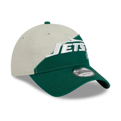 New York Jets New Era 2023 Sideline Historic 9TWENTY Adjustable Hat Cream/Green - NFL