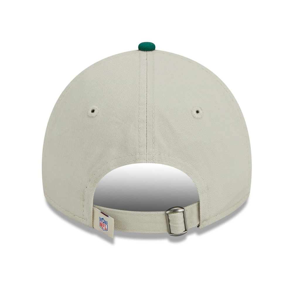 New York Jets New Era 2023 Sideline Historic 9TWENTY Adjustable Hat Cream/Green - NFL