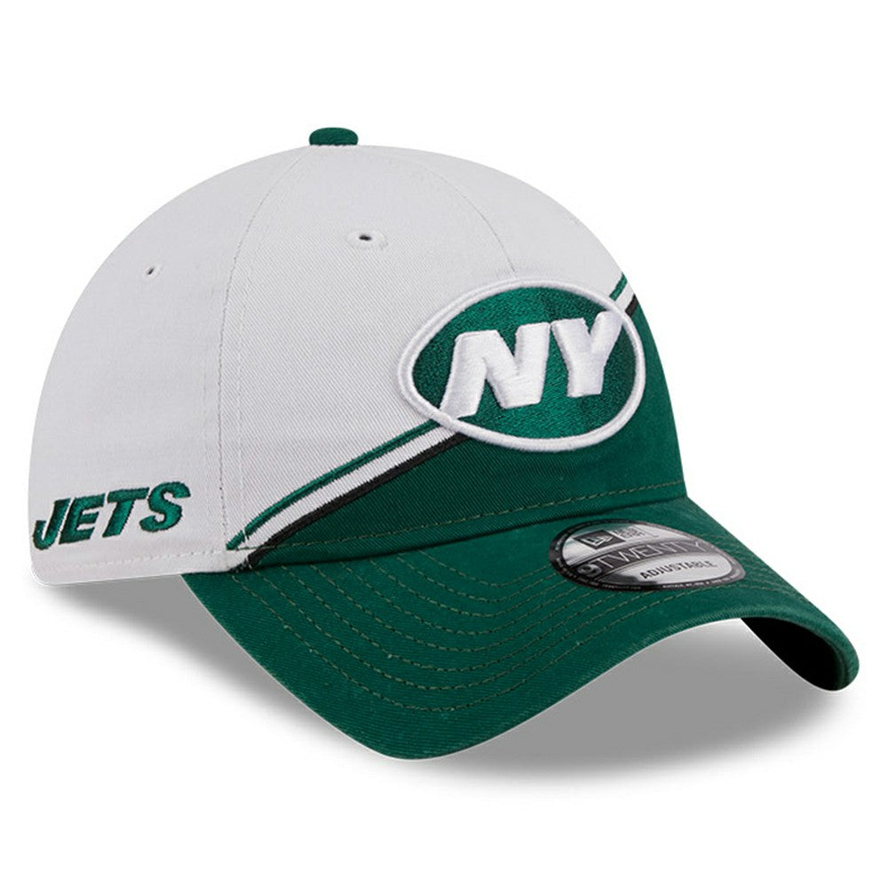 New York Jets New Era 2023 Sideline 9TWENTY Adjustable Hat White/Green - NFL
