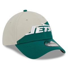 New York Jets New Era 2023 Sideline Historic 39THIRTY Flex Hat Cream/Kelly Green - NFL
