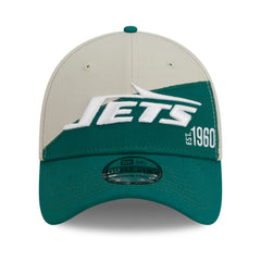 New York Jets New Era 2023 Sideline Historic 39THIRTY Flex Hat Cream/Kelly Green - NFL