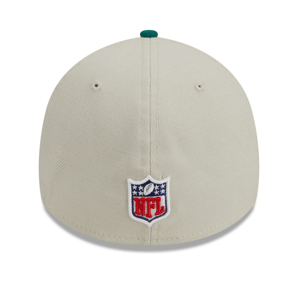 New York Jets New Era 2023 Sideline Historic 39THIRTY Flex Hat Cream/Kelly Green - NFL