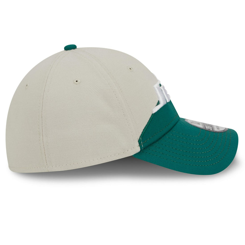 New York Jets New Era 2023 Sideline Historic 39THIRTY Flex Hat Cream/Kelly Green - NFL