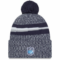 Tennessee Titans New Era Youth 2023 Sideline Cuffed Knit Hat With Pom Navy - NFL