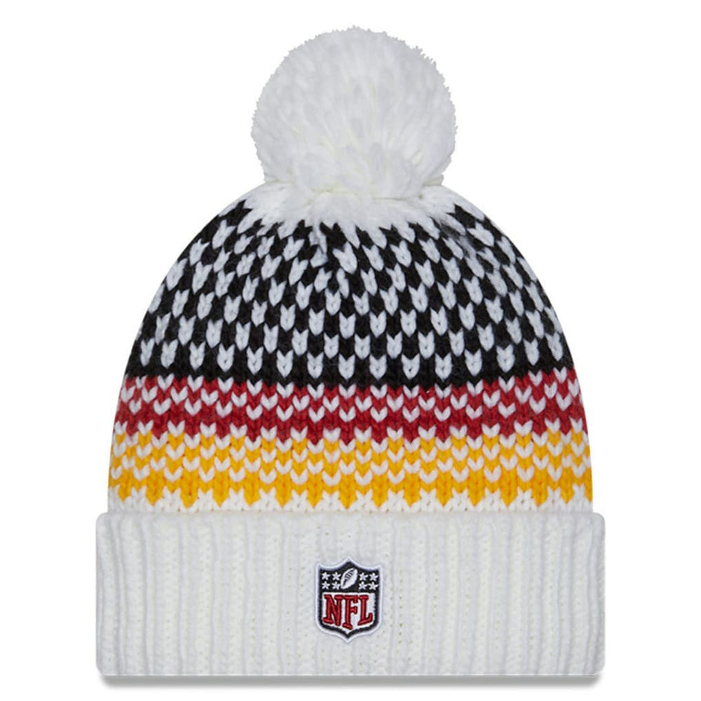 Arizona Cardinals New Era Women's 2023 Sideline Cuffed Knit Hat with Pom White - NFL