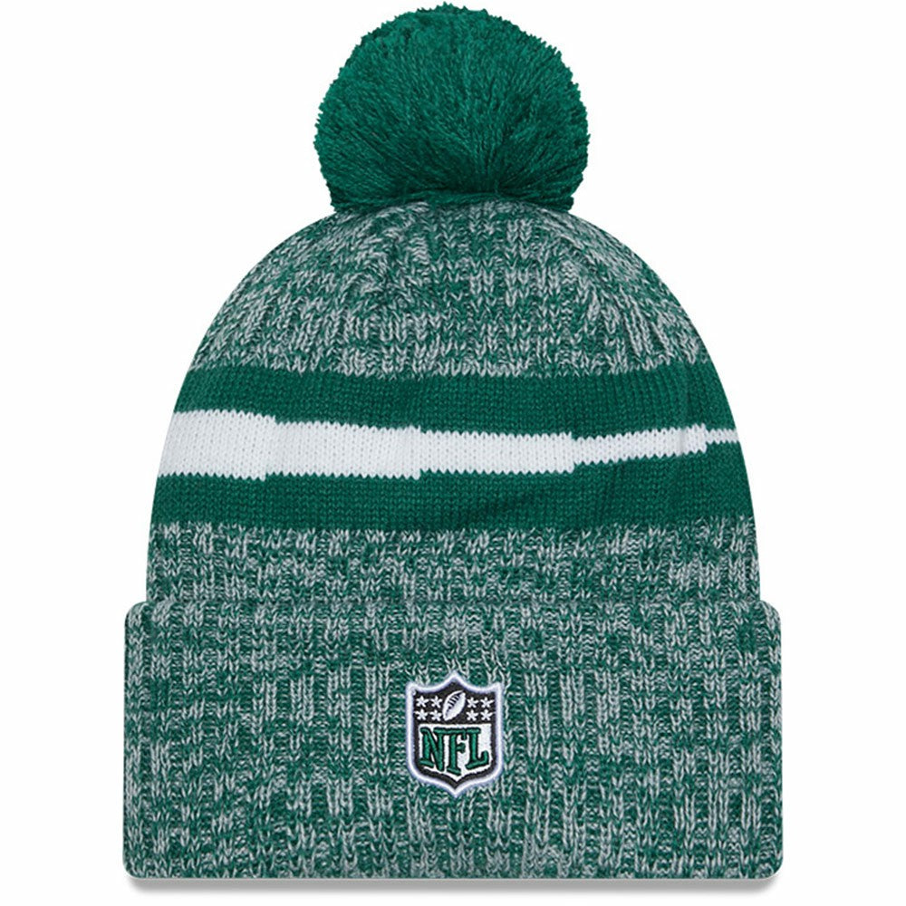 New York Jets New Era 2023 Sideline Cuffed Knit Hat With Pom Green - NFL