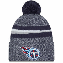 Tennessee Titans New Era 2023 Sideline Cuffed Knit Hat With Pom Navy - NFL