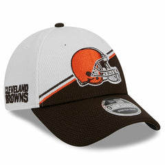 Cleveland Browns New Era 2023 Sideline 9FORTY Adjustable Hat White/Brown - NFL