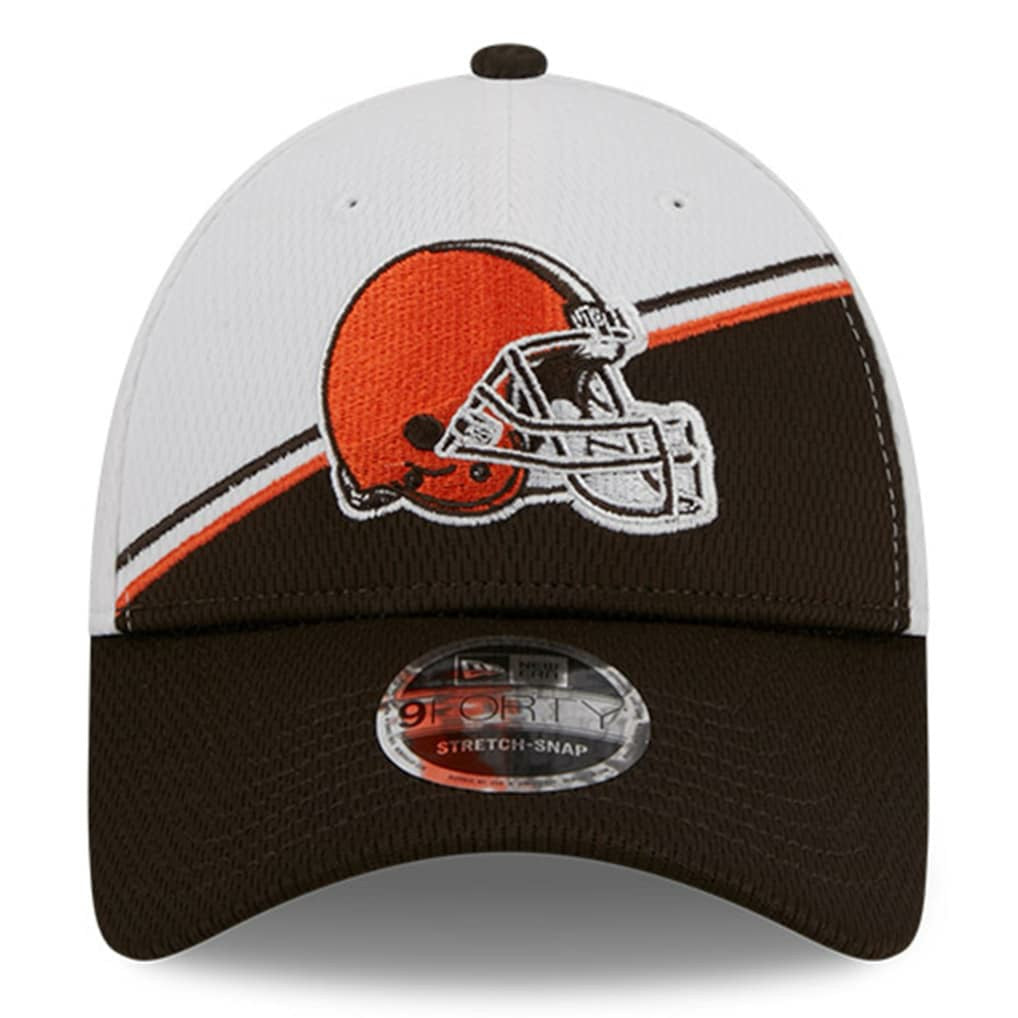 Cleveland Browns New Era 2023 Sideline 9FORTY Adjustable Hat White/Brown - NFL