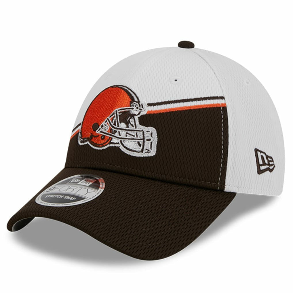 Cleveland Browns New Era 2023 Sideline 9FORTY Adjustable Hat White/Brown - NFL