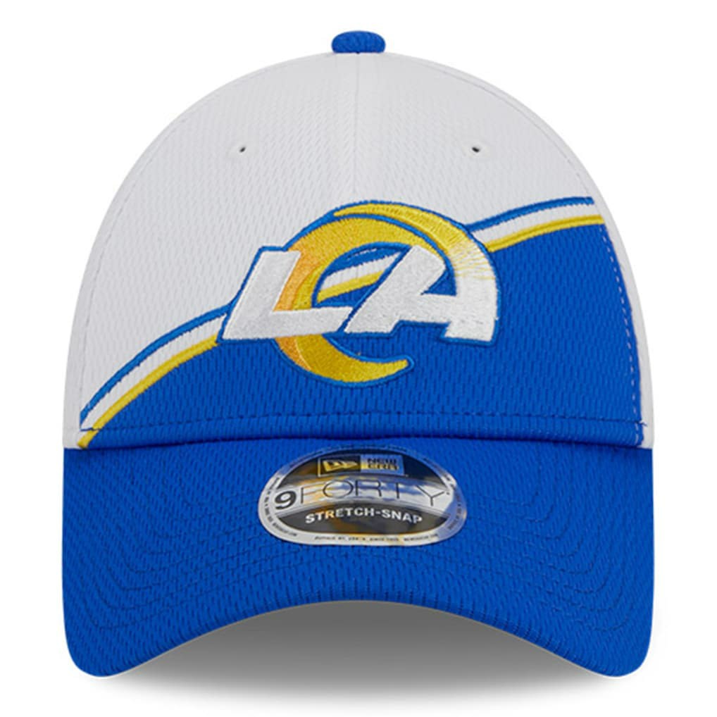 Los Angeles Rams New Era 2023 Sideline 9FORTY Adjustable Hat White/Royal - NFL