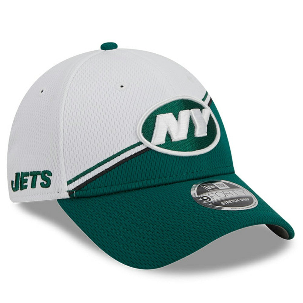 New York Jets New Era 2023 Sideline 9FORTY Adjustable Hat White/Green - NFL