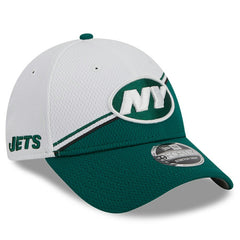 New York Jets New Era 2023 Sideline 9FORTY Adjustable Hat White/Green - NFL