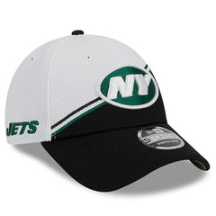 New York Jets New Era 2023 Sideline 9FORTY Adjustable Hat White/Black - NFL