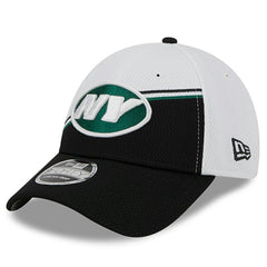 New York Jets New Era 2023 Sideline 9FORTY Adjustable Hat White/Black - NFL