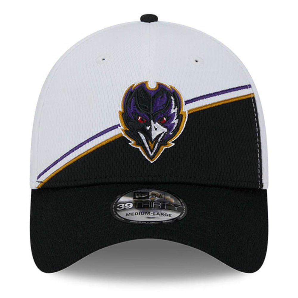 Baltimore Ravens New Era 2023 Sideline 39THIRTY Flex Hat White/Black - NFL