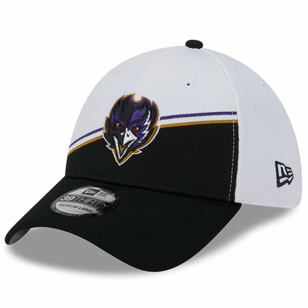 Baltimore Ravens New Era 2023 Sideline 39THIRTY Flex Hat White/Black - NFL