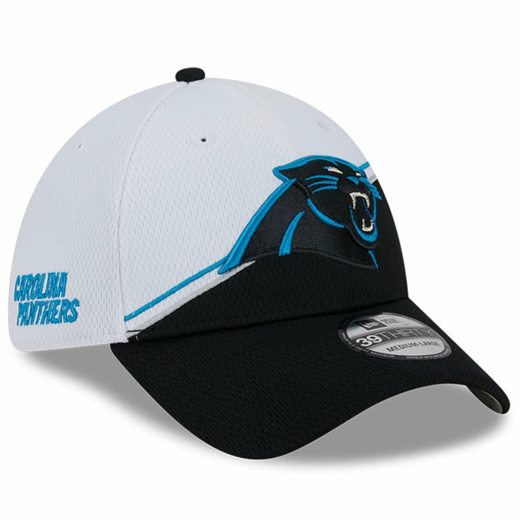 Carolina Panthers New Era 2023 Sideline 39THIRTY Flex Hat White/Black - NFL