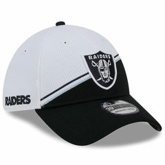 Las Vegas Raiders New Era 2023 Sideline 39THIRTY Flex Hat White/Black - NFL