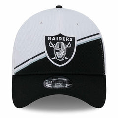 Las Vegas Raiders New Era 2023 Sideline 39THIRTY Flex Hat White/Black - NFL