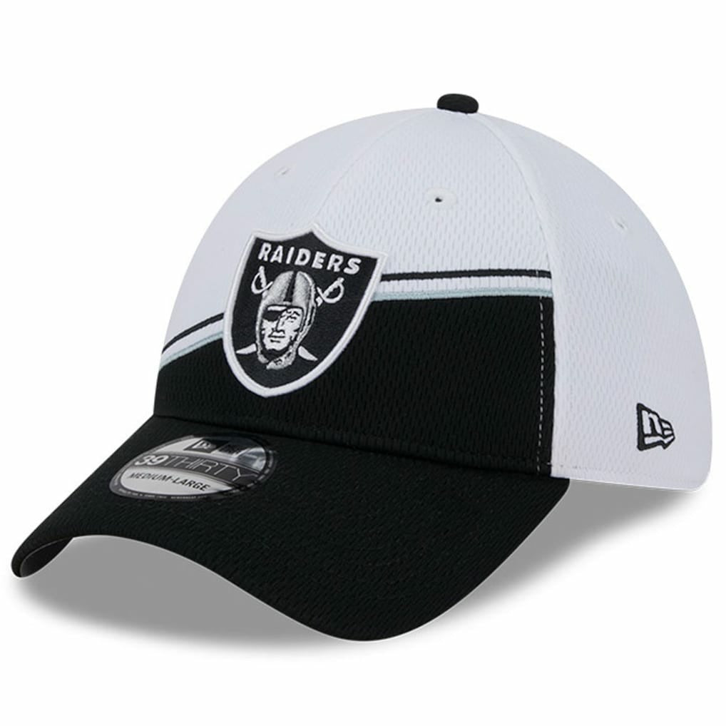 Las Vegas Raiders New Era 2023 Sideline 39THIRTY Flex Hat White/Black - NFL