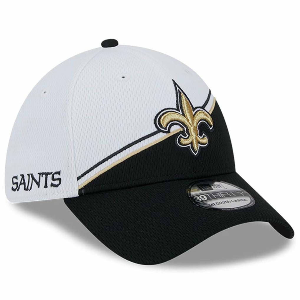 New Orleans Saints New Era 2023 Sideline 39THIRTY Flex Hat White/Black - NFL