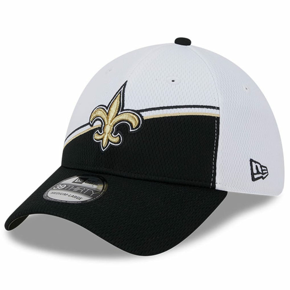 New Orleans Saints New Era 2023 Sideline 39THIRTY Flex Hat White/Black - NFL