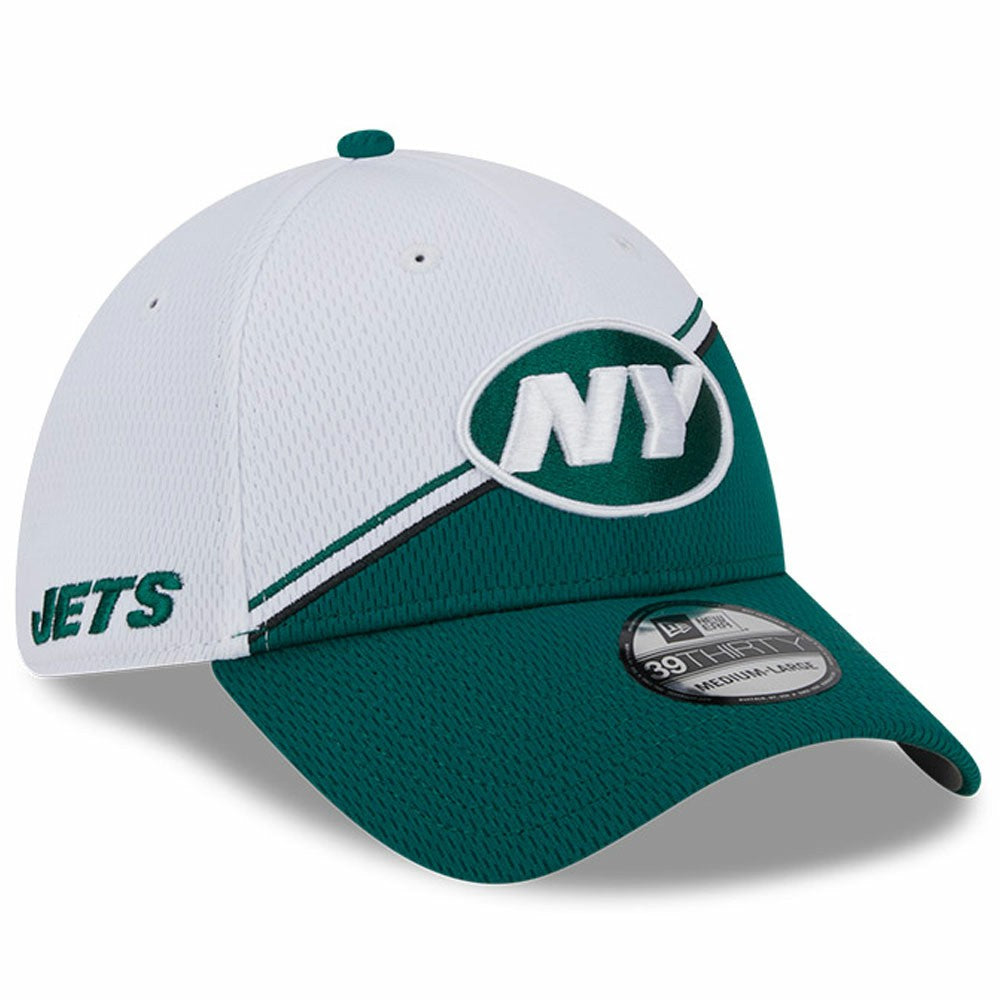 New York Jets New Era 2023 Sideline 39THIRTY Flex Hat White/Green - NFL