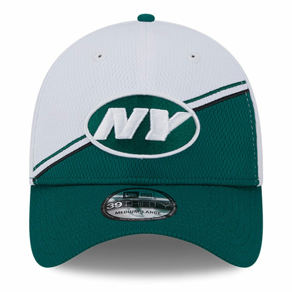 New York Jets New Era 2023 Sideline 39THIRTY Flex Hat White/Green - NFL