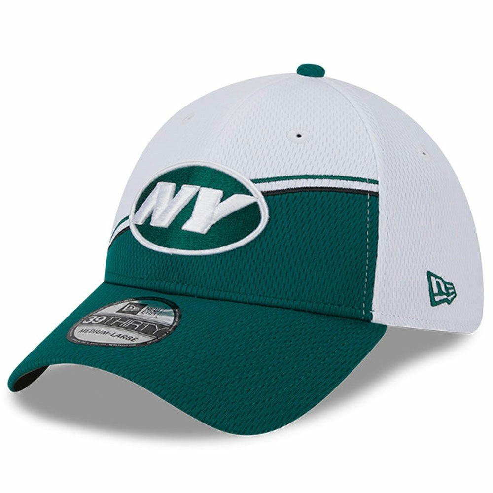 New York Jets New Era 2023 Sideline 39THIRTY Flex Hat White/Green - NFL