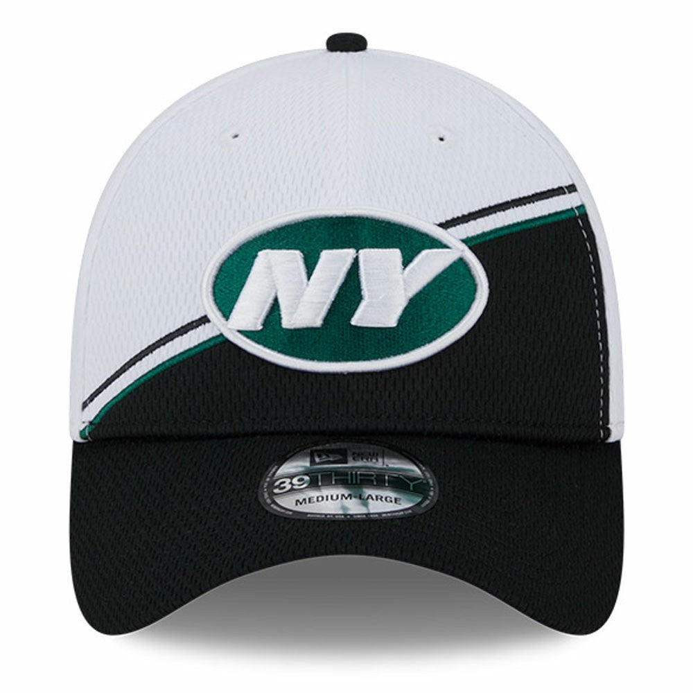New York Jets New Era 2023 Sideline 39THIRTY Flex Hat White/Black - NFL