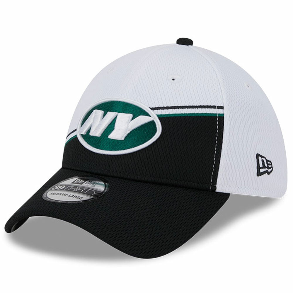 New York Jets New Era 2023 Sideline 39THIRTY Flex Hat White/Black - NFL