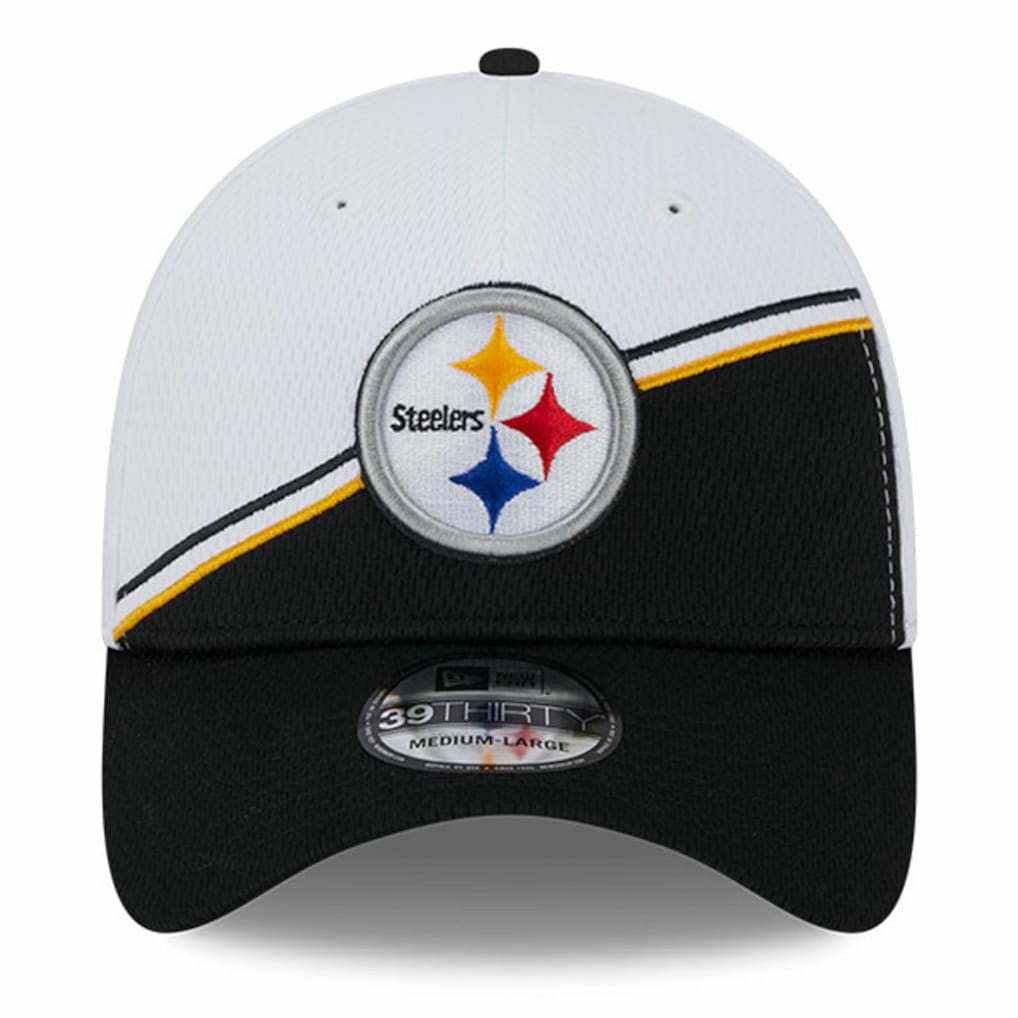 Pittsburgh Steelers New Era 2023 Sideline 39THIRTY Flex Hat White/Black - NFL