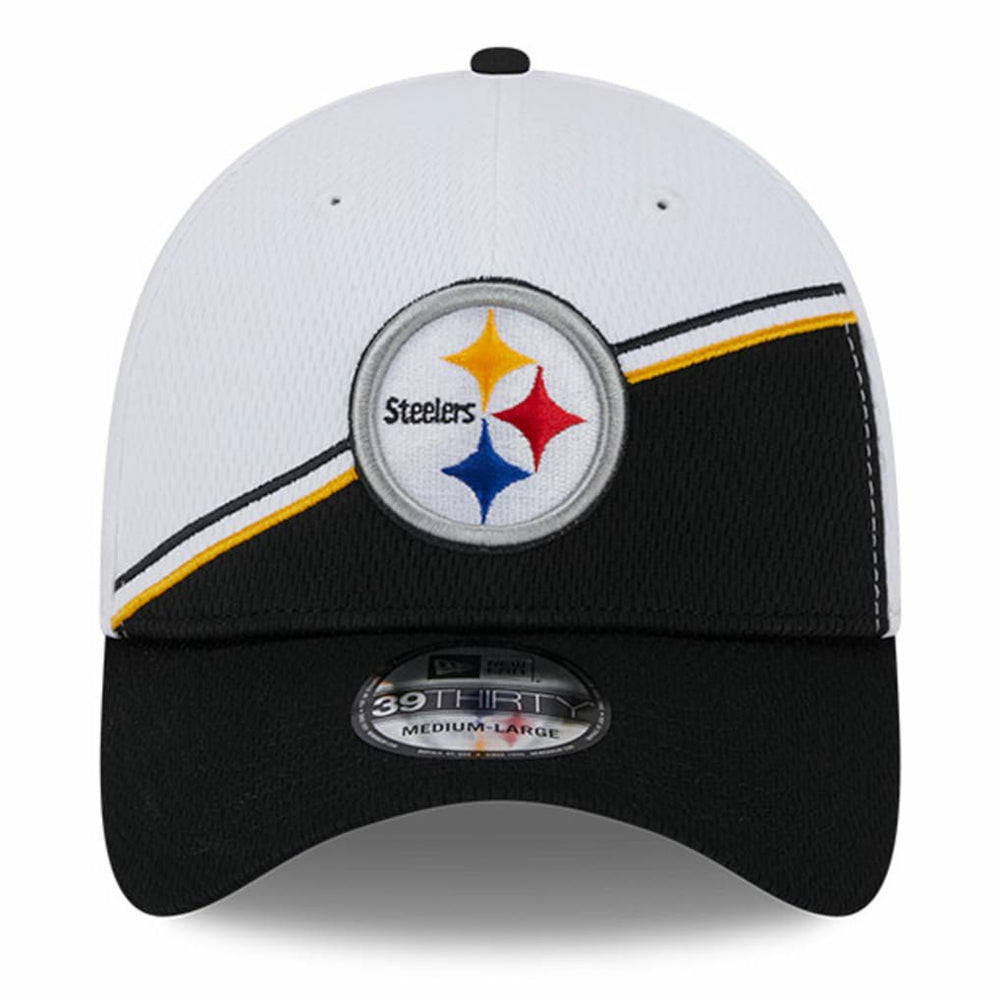 Pittsburgh Steelers New Era 2023 Sideline 39THIRTY Flex Hat White/Black - NFL