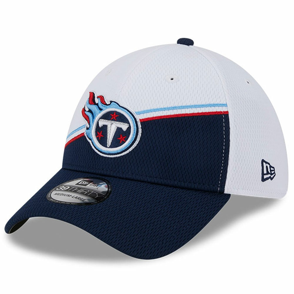 Tennessee Titans New Era 2023 Sideline 39THIRTY Flex Hat White/Navy - NFL
