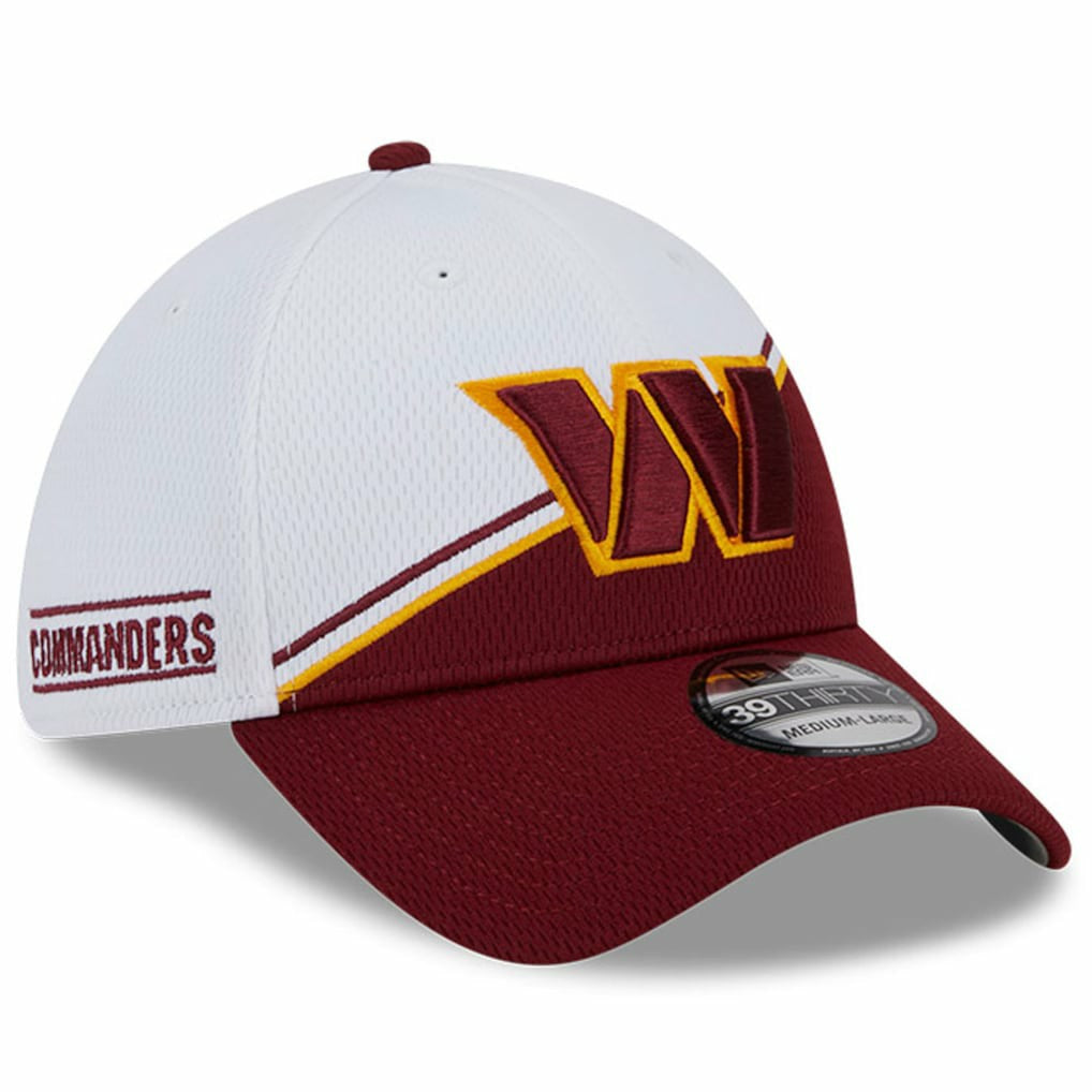 Washington Commanders New Era 2023 Sideline 39THIRTY Flex Hat White/Burgundy - NFL